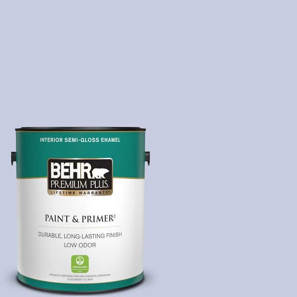 BEHR PREMIUM PLUS 1 gal. #620C-2 Lilac Bisque Semi-Gloss Enamel Low Odor Interior Paint & Primer