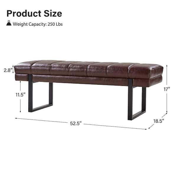 JAYDEN CREATION Leander Brown Modern Channel Tufted
