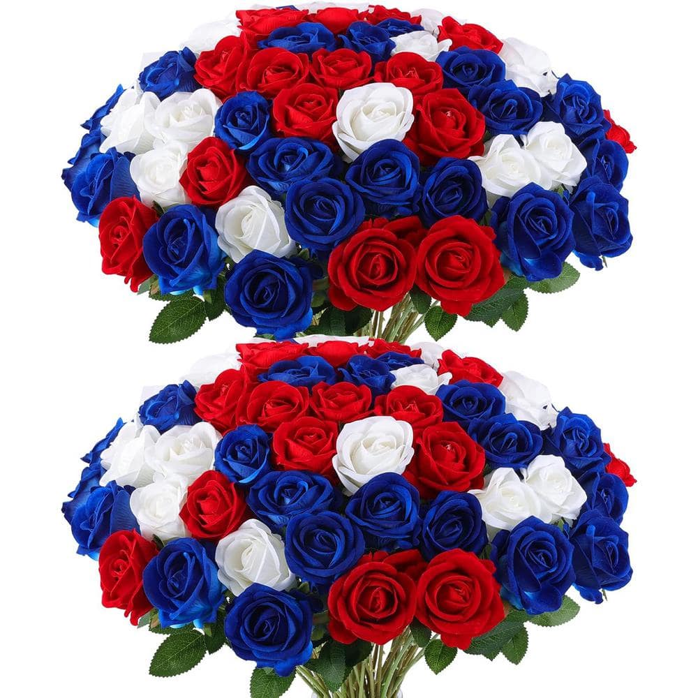 14 in. Multi-Colored Indoor/Outdoor Artificial Roses