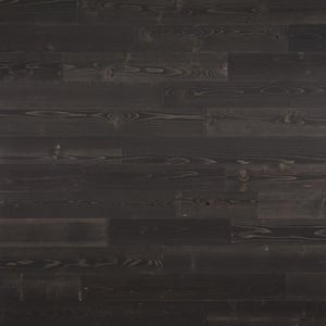 1/8 in. x 4 in. x 12-42 in. Peel and Stick Black Wooden Decorative Wall Paneling (40 sq. ft./Box)