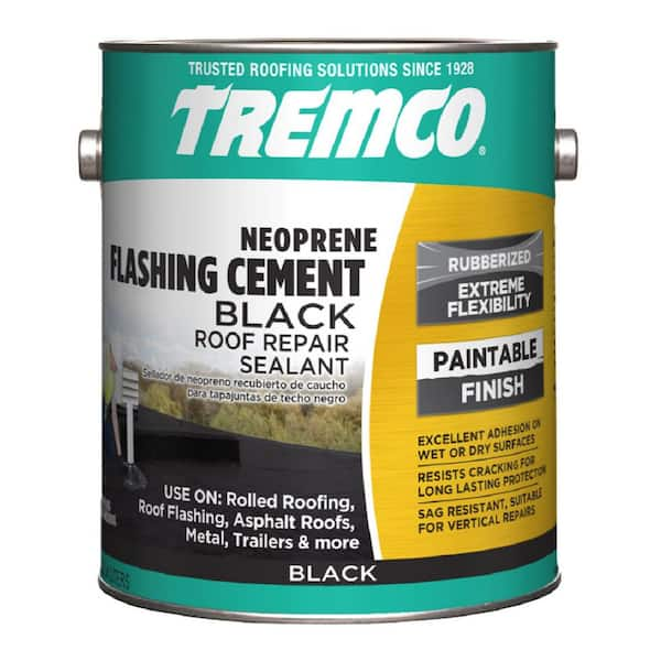 Tremco 0.9 Gal. Neoprene Black Roofing Cement Patch 346556 - The Home Depot