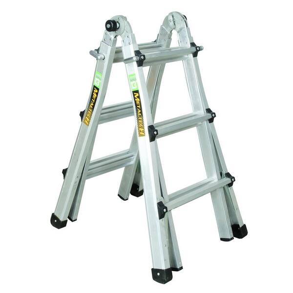 MetalTech 13 ft. Aluminum Telescoping Multi-Position Ladder with 300 lb. Load Capacity