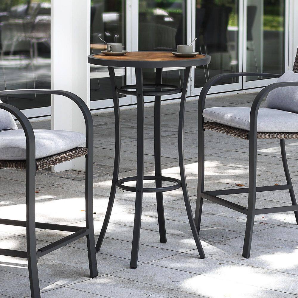 40 in. Bar Table, Round Pub Table for Small Spaces, Cocktail Table with Top