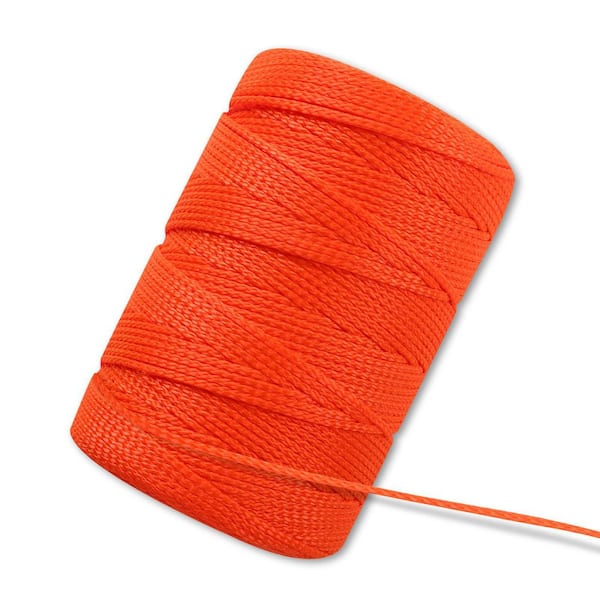 500 ft. Orange Mason Line for Gardening Twine, Braided Mason Line, Construction and Masonry String (1-Pack)