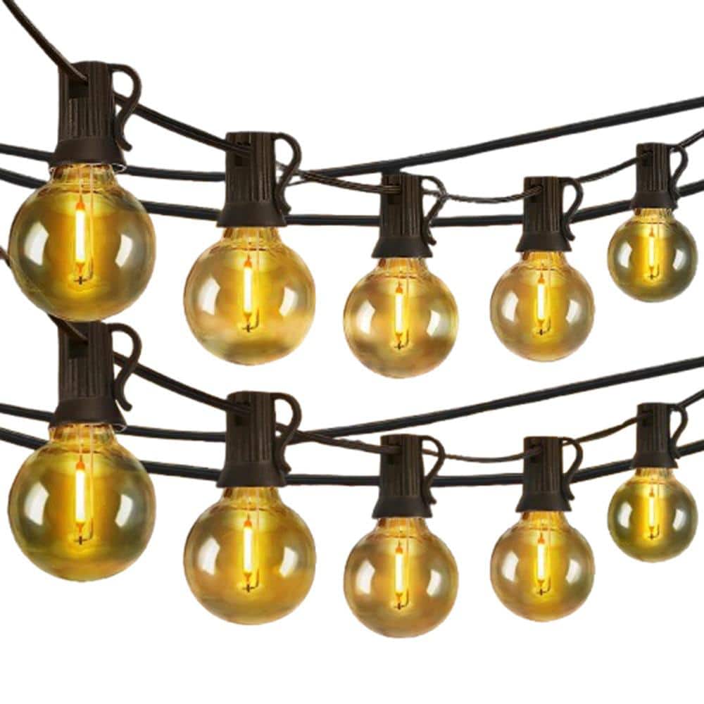 27-Light 25 ft. Outdoor Plug-in Standard LED G40 Globe String-Light with 22