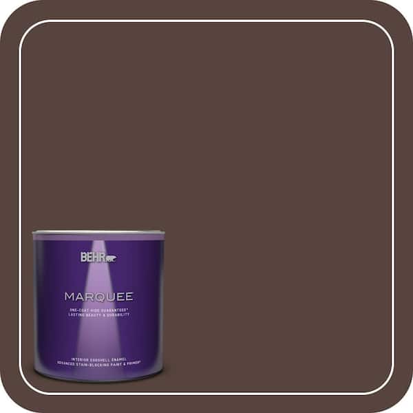 BEHR MARQUEE 1 qt. #PPF-51 Dark Walnut Eggshell Enamel Interior Paint & Primer