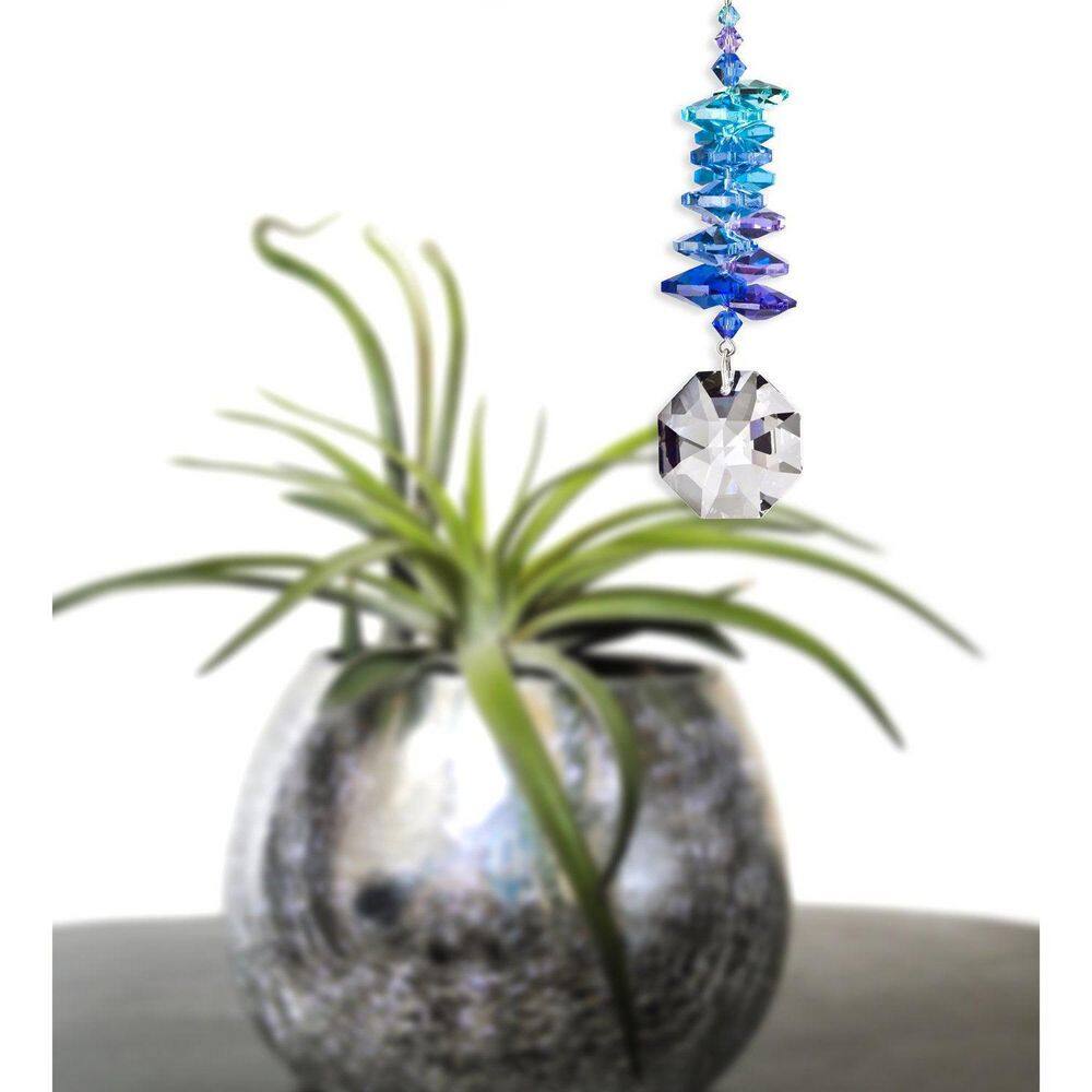 Moonlight Cascade Blue and Purple Crystal Suncatcher Ornament