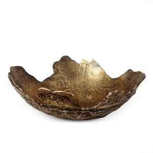 Ivey Antique Brass Aluminum Decorative Bowl
