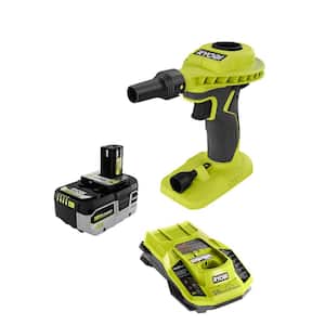 ONE+ 18V Cordless High Volume Power Inflator with HIGH PERFORMANCE 4.0 Ah Battery and Charger Kit