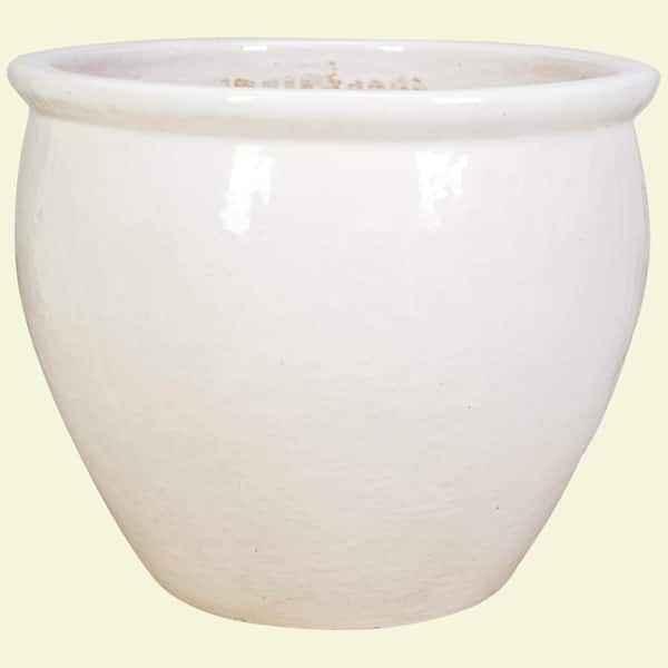 Unbranded 12 in. White Ceramic Fishbowl