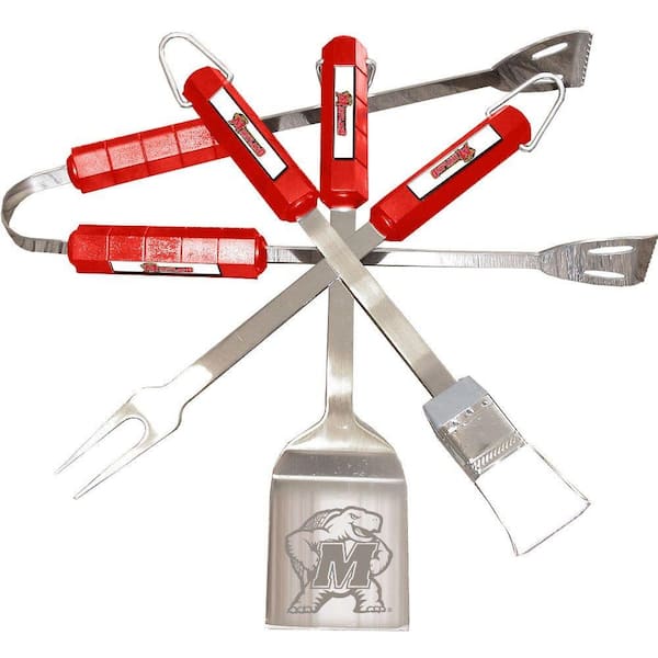 BSI Products NCAA Maryland Terrapins 4-Piece Grill Tool Set