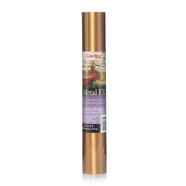 Con-Tact Creative Covering Brushed Brass Adhesive Shelf/Drawer Liner