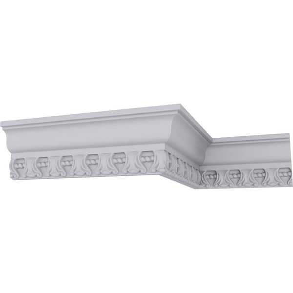 Ekena Millwork SAMPLE - 1-5/8 in. x 12 in. x 3-1/8 in. Polyurethane Loera Crown Moulding