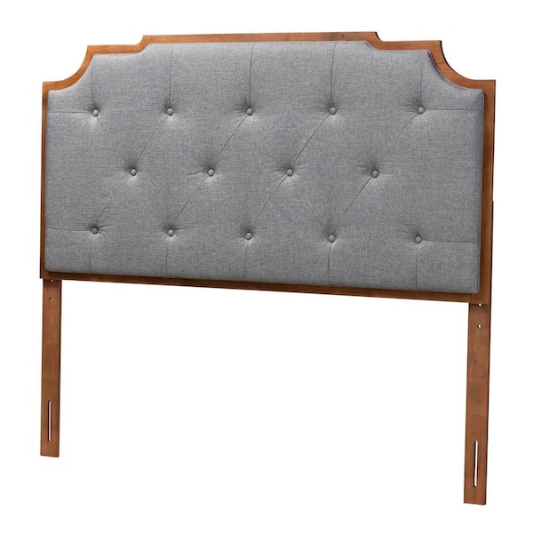 Baxton Studio Fortuna Gray King Upholstered Headboard