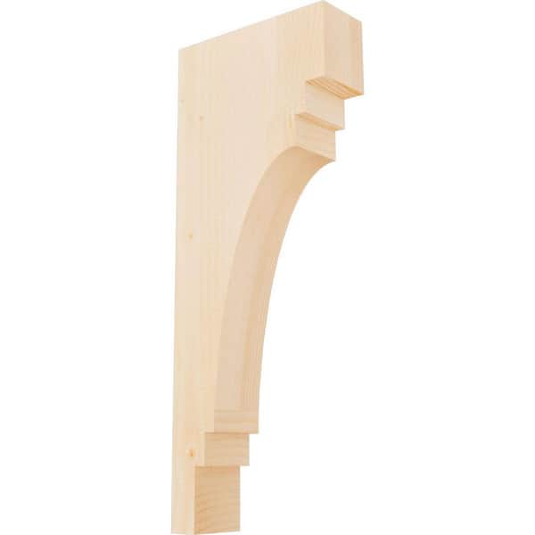 Ekena Millwork 3-1/2 in. x 10 in. x 26 in. Douglas Fir Pescadero Smooth Corbel