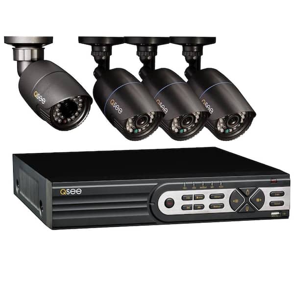 Q-SEE Platinum Series 8-Channel 720p/960H 1TB Surveillance System with (3) 900TVL Cameras and (1) 720p Camera, PTZ Compatible