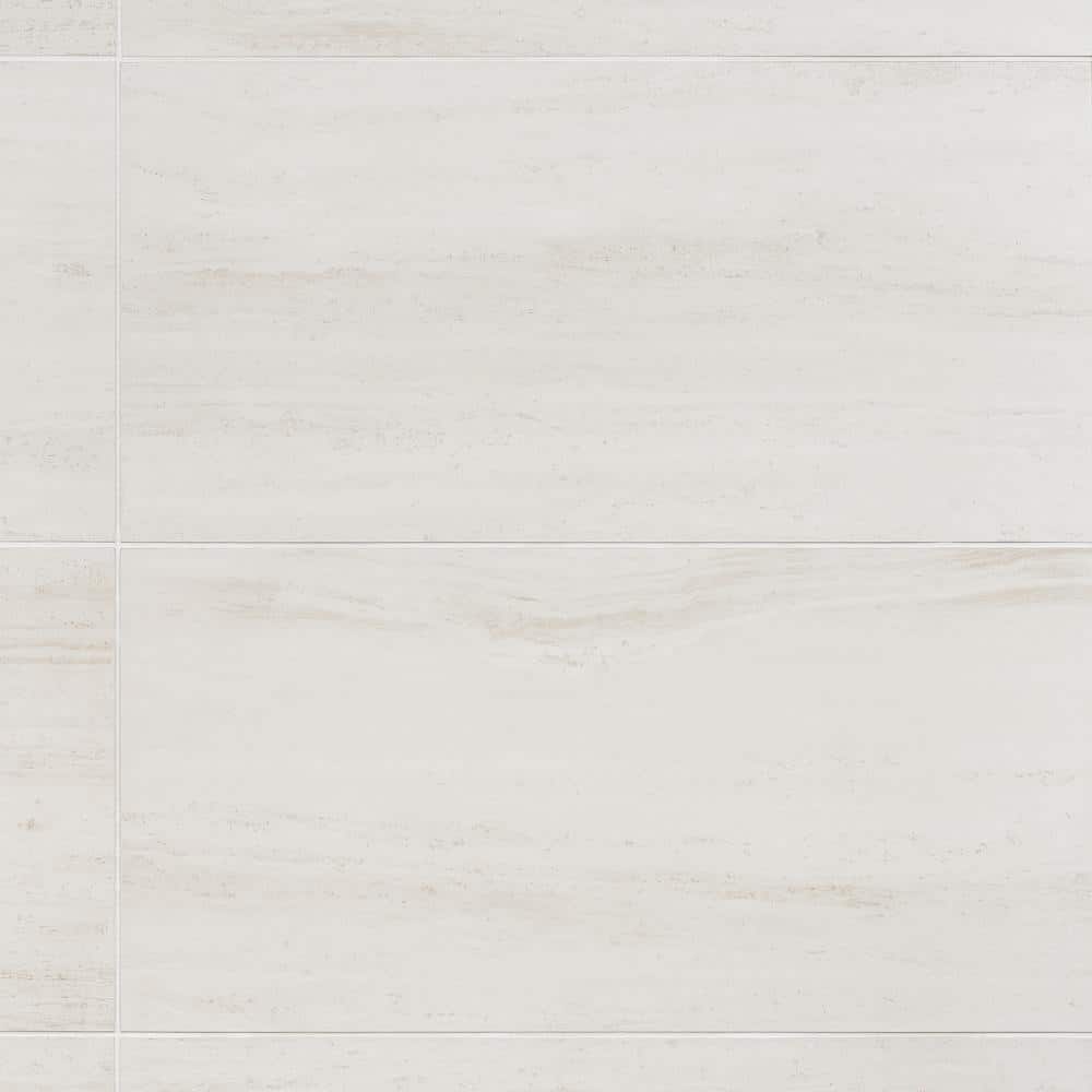 Ivy Hill Tile Atlanta White 11.72 in. x 23.69 in. Matte Travertine Look