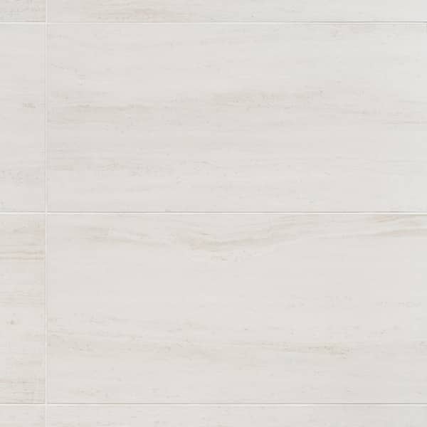 Ivy Hill Tile Atlanta White 11.72 in. x 23.69 in. Matte Travertine Look Porcelain Floor and Wall Tile (15.5 sq. ft./Case)