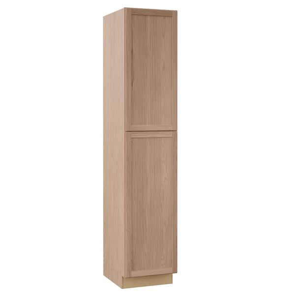 Sinclair 18 in. W x 24 in. D x 96 in. H Assembled Pantry Cabinet in Shaker Light Oak