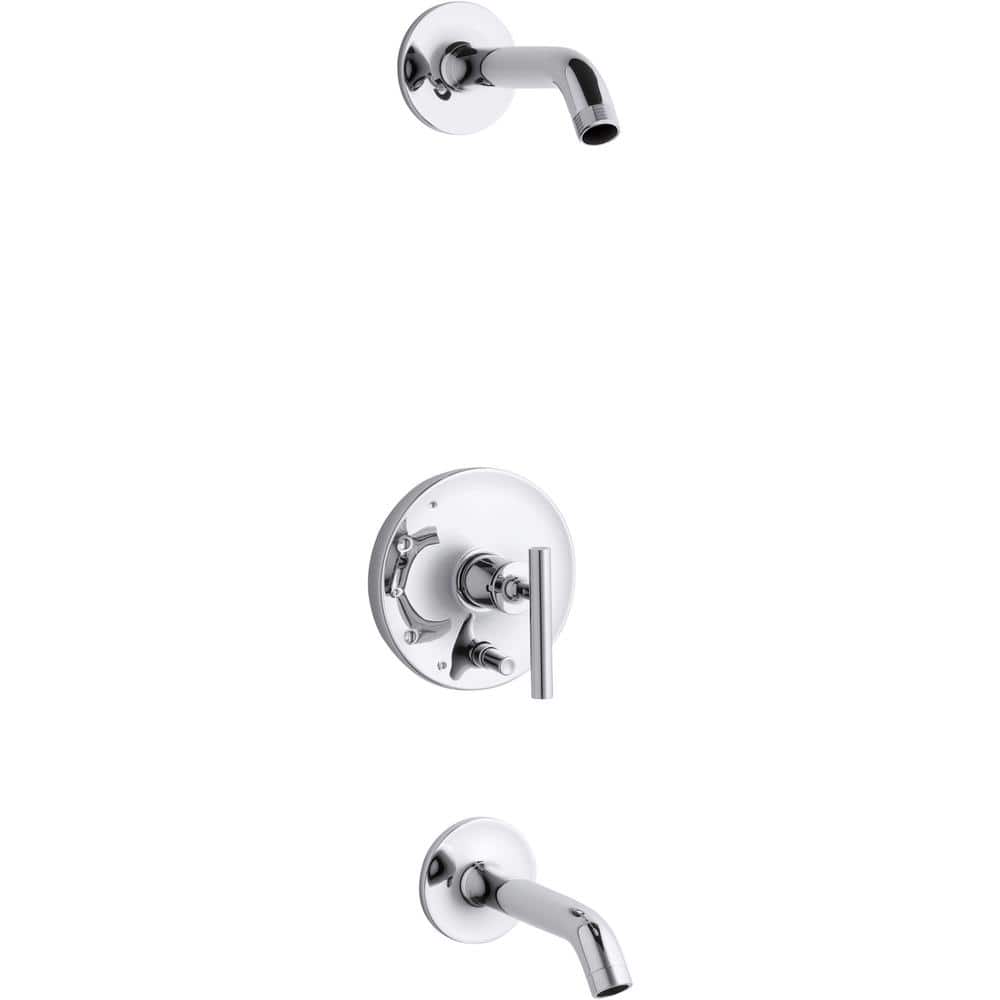 Purist Lever 1-Handle Wall-Mount Trim Kit with Push Button Diverter in Polished Chrome (Valve Not Included) price history on PriceWatchPro