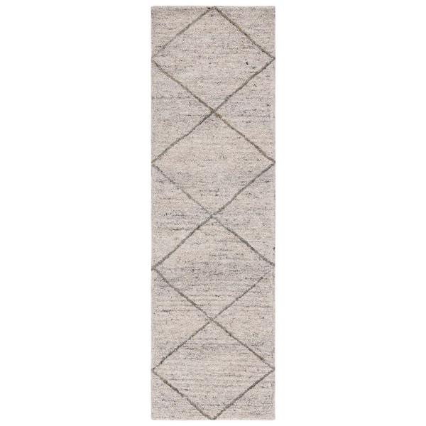 SAFAVIEH Himalaya Ivory 2 ft. x 8 ft. Geometric Trellis Runner Rug