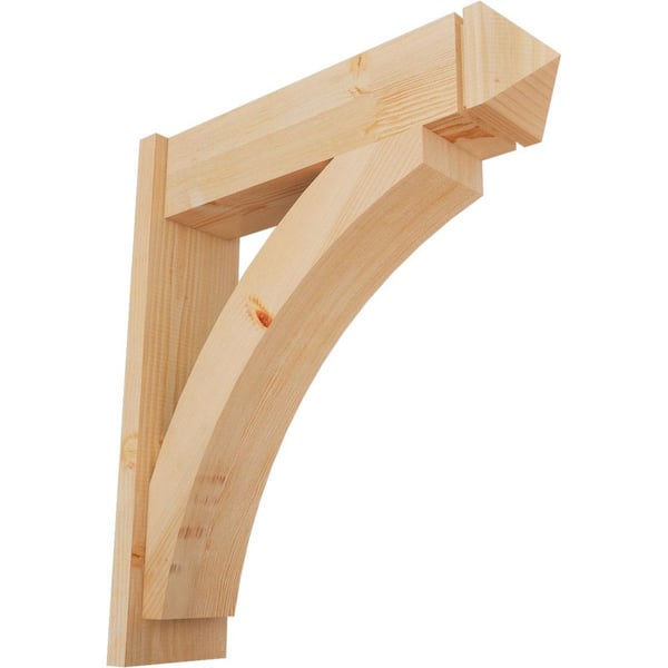 Ekena Millwork 8 in. x 32 in. x 28 in. Thorton Arts and Crafts Smooth Douglas Fir Outlooker