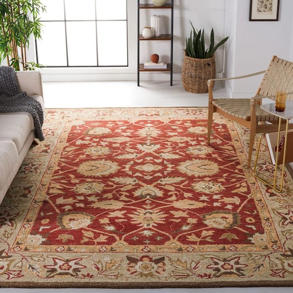 Anatolia 10 ft. x 14 ft. Rust/Green Oriental Area Rug