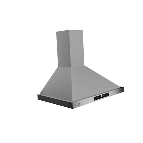 ANZZI 30 in. 450 CFM Convertible Vent Wall Mounted Range Hood in Stainless Steel with Aluminum Grease Filter and 2-LED Bulbs