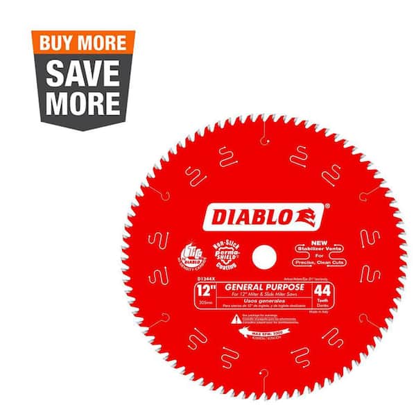 12 in. x 44-Tooth General Purpose Circular Saw Blade Value Pack (2-Pack)