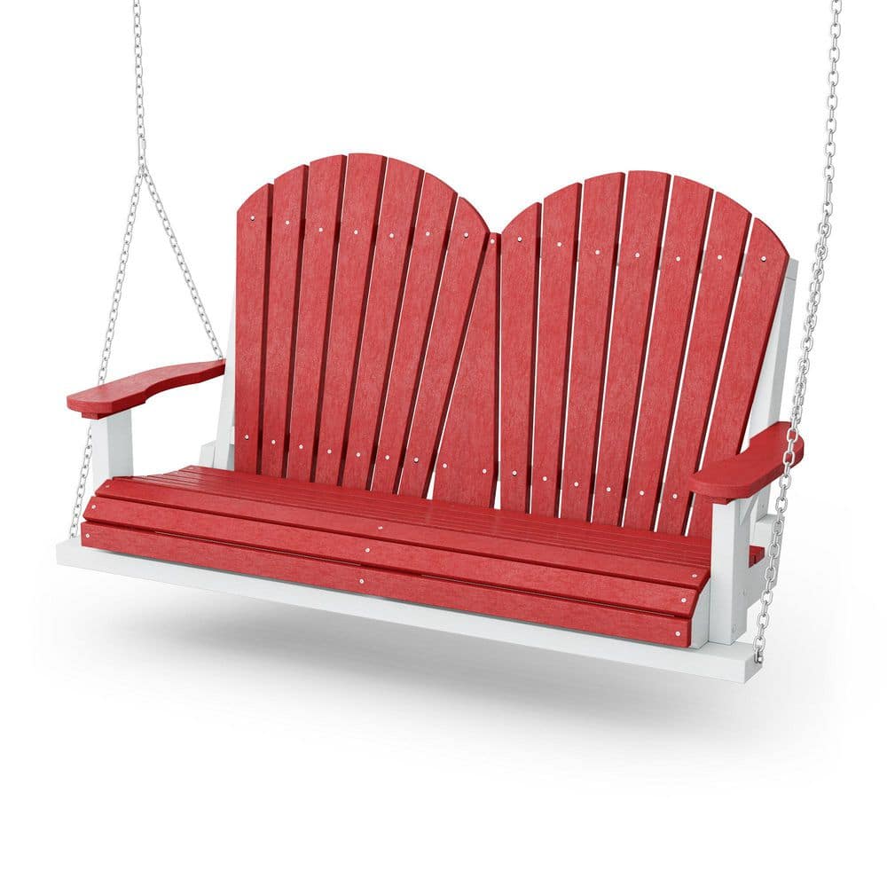 Heritage 2-Person Cardinal Red and White HDPE Plastic Porch Swing price history on PriceWatchPro