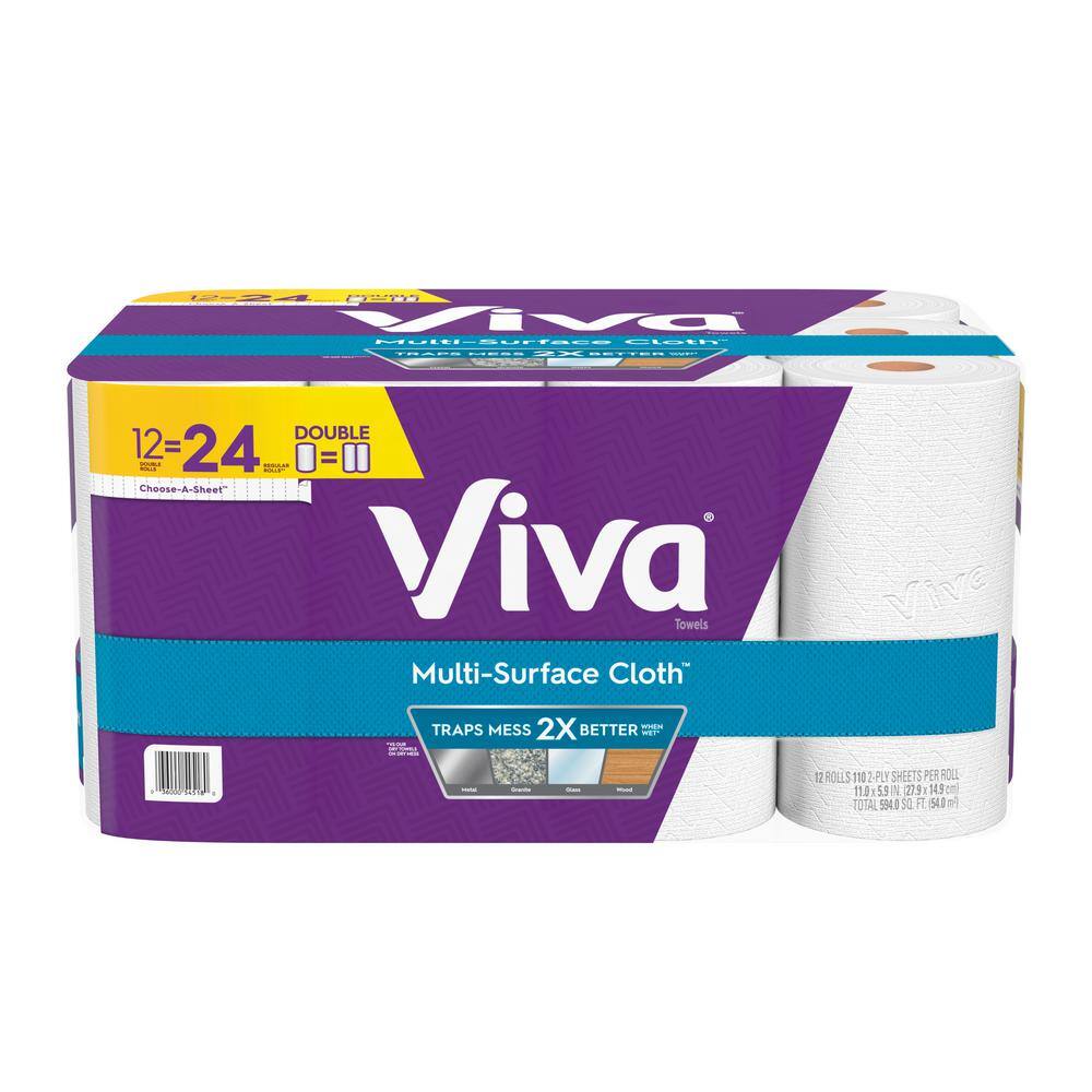 Viva Paper Towel Rolls Cloth (110Sheets Per Roll 12 Rolls Per Pack) (3