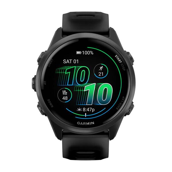 thumbnail interactive-video image 1 of Garmin Forerunner 265 GPS Running Smartwatch – AMOLED Display, Black, 1.3" 1 of 2