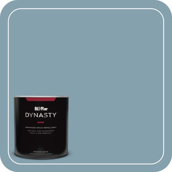 BEHR DYNASTY 1 qt. #T14-14 Cloisonne Blue Matte Interior Stain-Blocking Paint & Primer