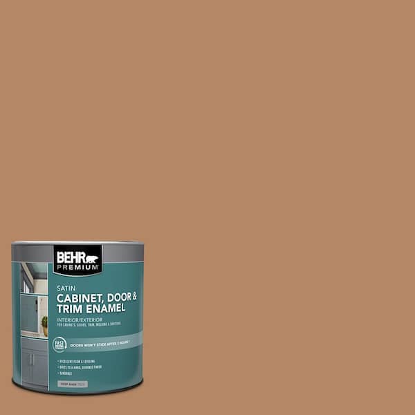 BEHR PREMIUM 1 qt. #SC-158 Golden Beige Satin Enamel Interior/Exterior Cabinet, Door & Trim Paint