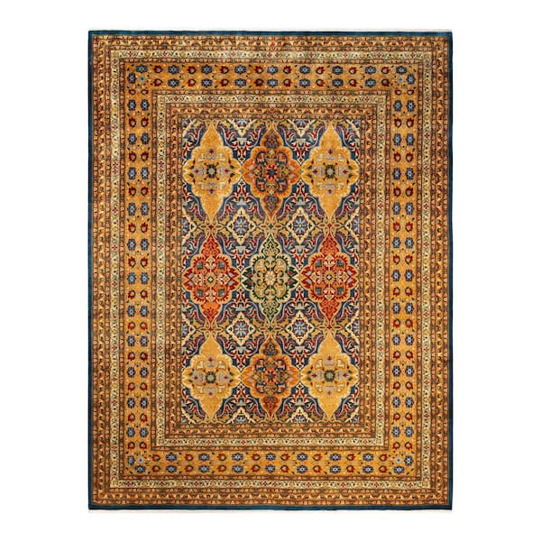 Solo Rugs Mogul One-of-a-Kind Traditional Blue 9 ft. 3 in. x 12 ft. 1 in. Oriental Area Rug