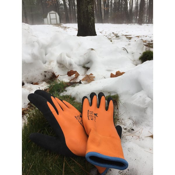 G & F Waterproof Winter Gloves for Outdoor Cold Weather L Orange