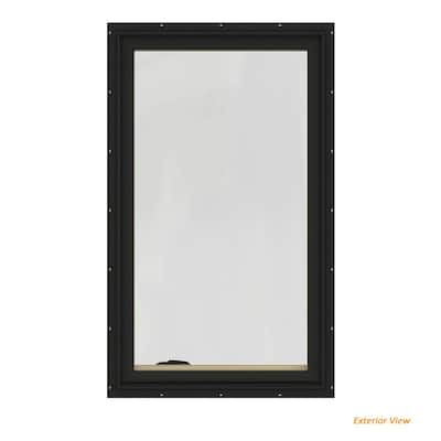 JELD-WEN 30 in. x 48 in. W-2500 Series Bronze Painted Clad Wood Left ...