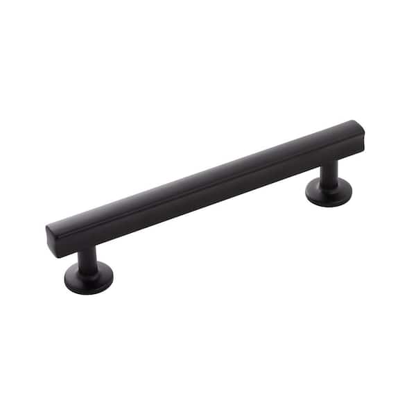 HICKORY HARDWARE 5-1/16 in. (128 mm) Center-to-Center Matte Black Cabinet Handles Bar Pull (10-Pack )