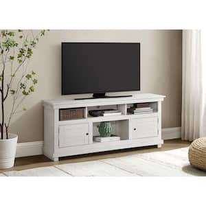 Payne Distressed White TV Stand Media Console Fits TV's up to 65 in.