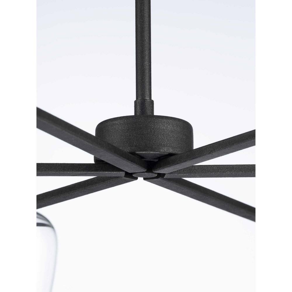 Black Iron 6-Light Cage Chandelier