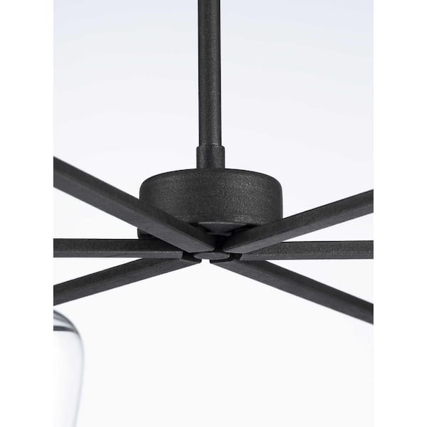 Progress Lighting Foster 6-Light Black Farmhouse Chandelier