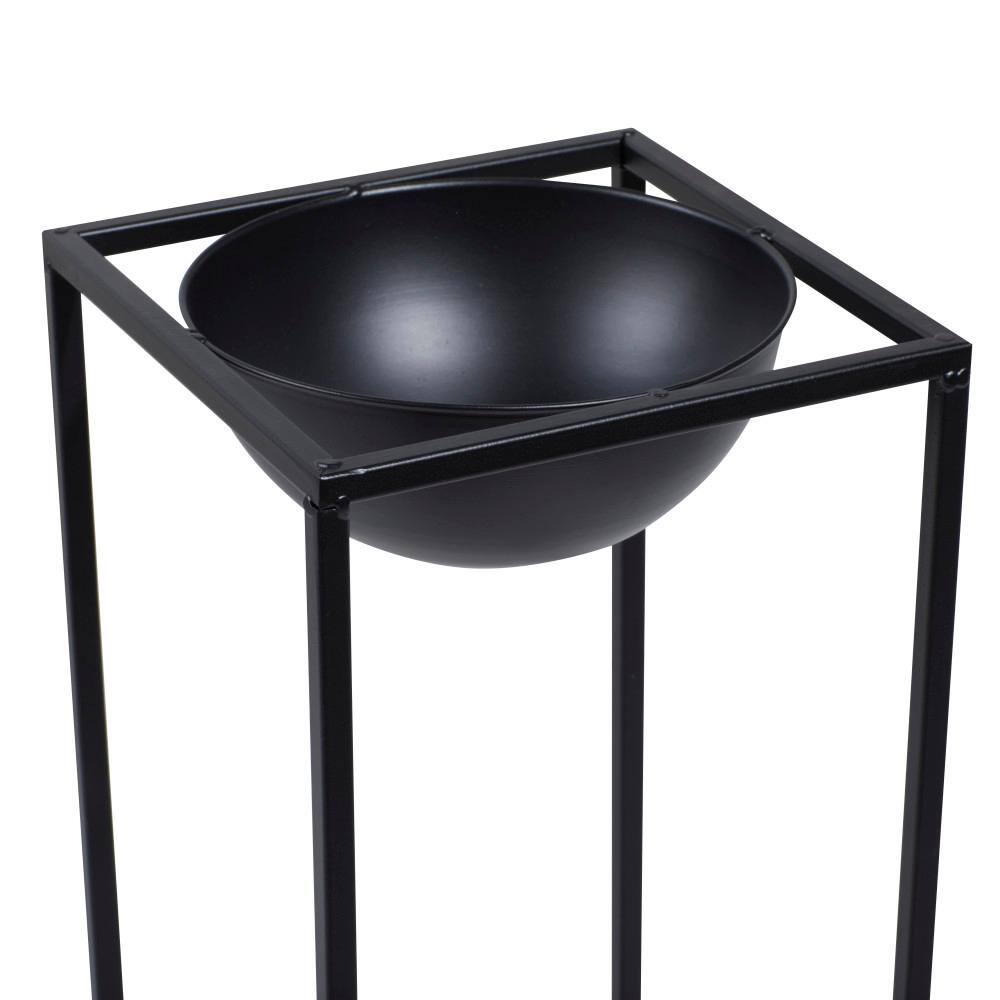 Set of 3 Black Iron Modern Plant Stands