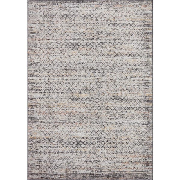 Loloi Monroe Grey/Multi 7 ft. 10 in. x 10 ft. Abstract Transitional Area Rug
