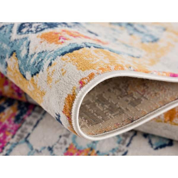 Savannah Yellow Beige 2 ft. x 30 ft. Boho Indoor Modern Runner Rug