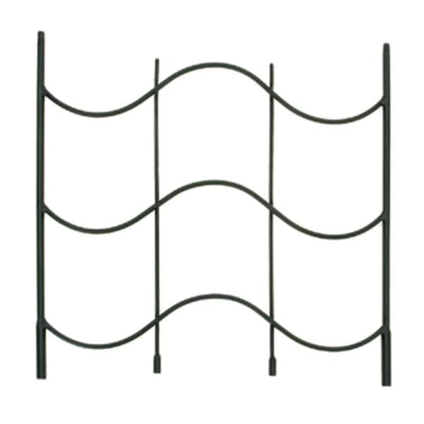 24 in. Tall, Black Powder Coat Finish, Waves Trellis Extension