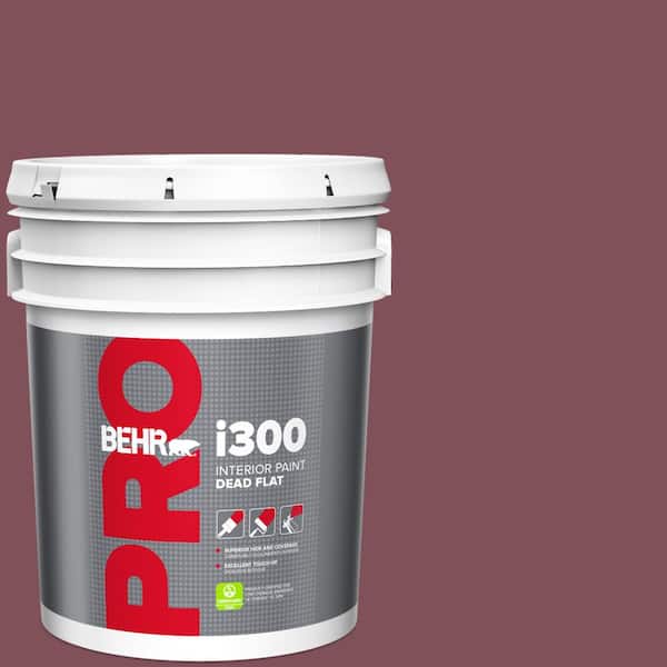 5 gal. #HDC-CL-02 Fine Burgundy Dead Flat Interior Paint