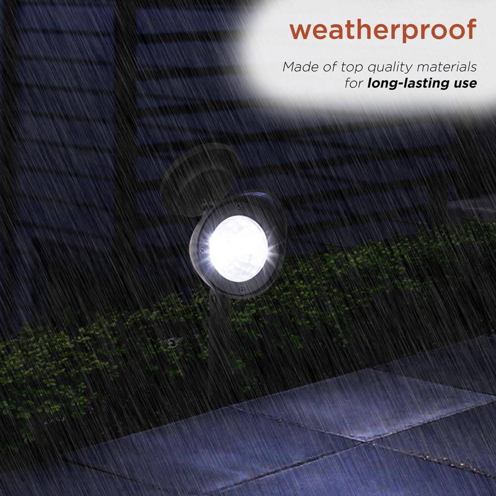 Black Solar Powered LED Pathway Light Set of 6