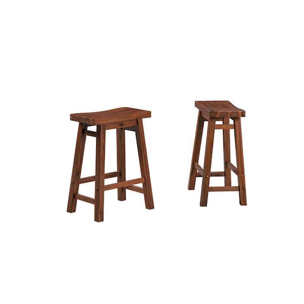 Boraam Sonoma Saddle 24" Product Height Counter Stool [Chestnut Wire-Brush], 2-Pack