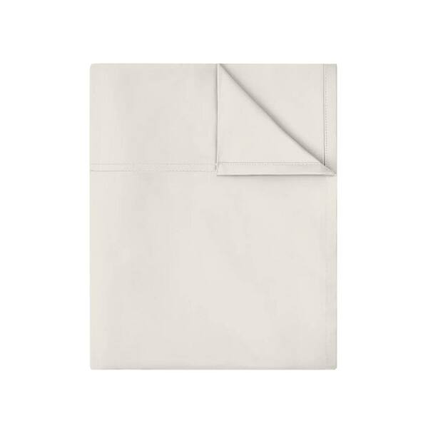 Delara 1-Piece Ivory, Solid 100% Organic Cotton Sheets, Full (90 in. x 105 in.), Smooth and Breathable, Super Soft, Flat Sheet