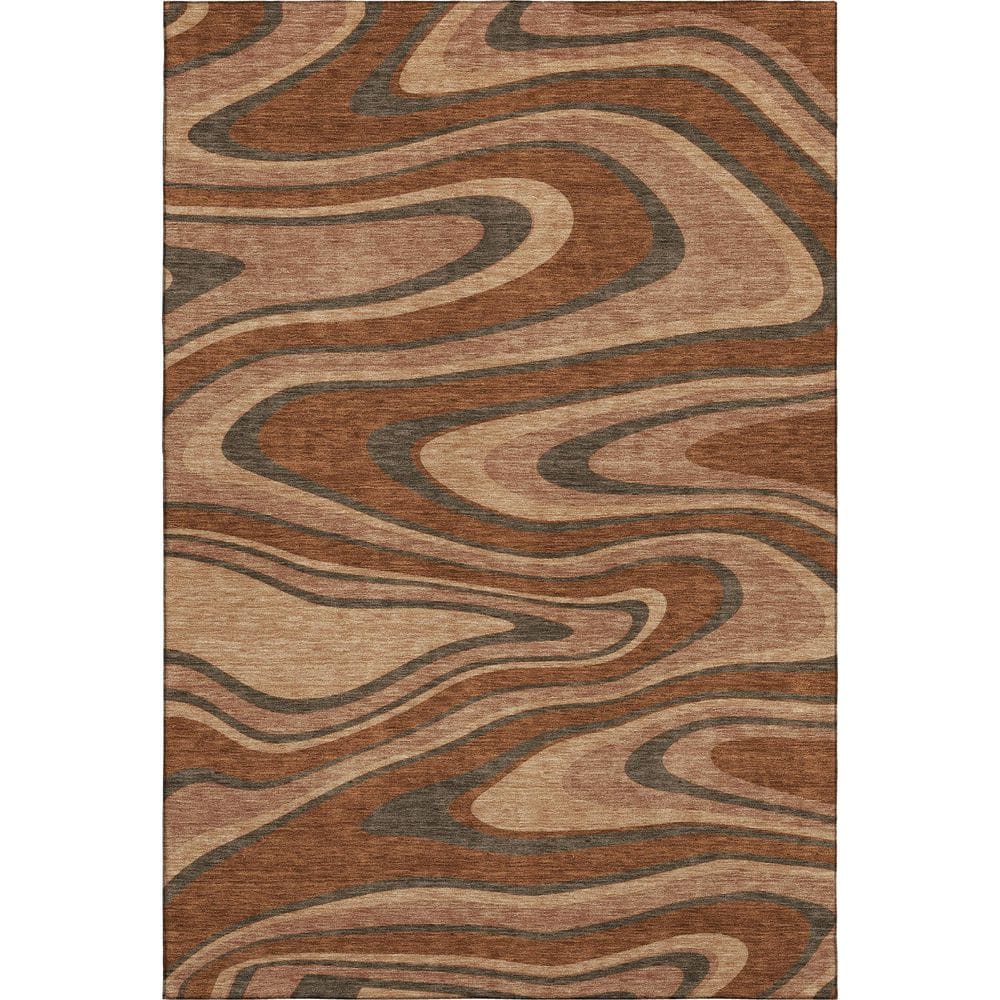 Mayfield Premium Machine Washable Abstract AMF2493 Paprika 8 ft. x 10 ft. Area Rug price history on PriceWatchPro